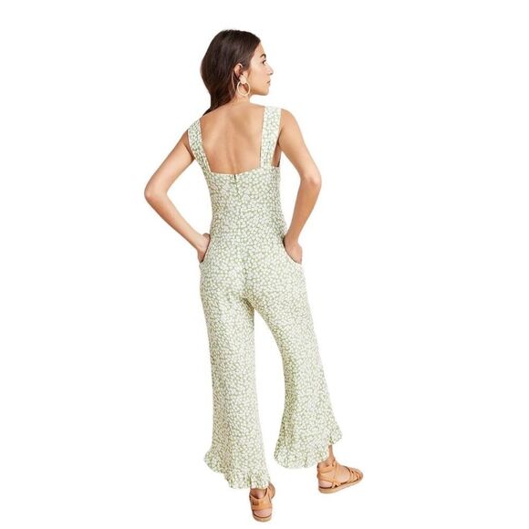 NWOT Revolve Faithfull the Brand Lameka Green Floral Jumpsuit 4 - Picture 4 of 9
